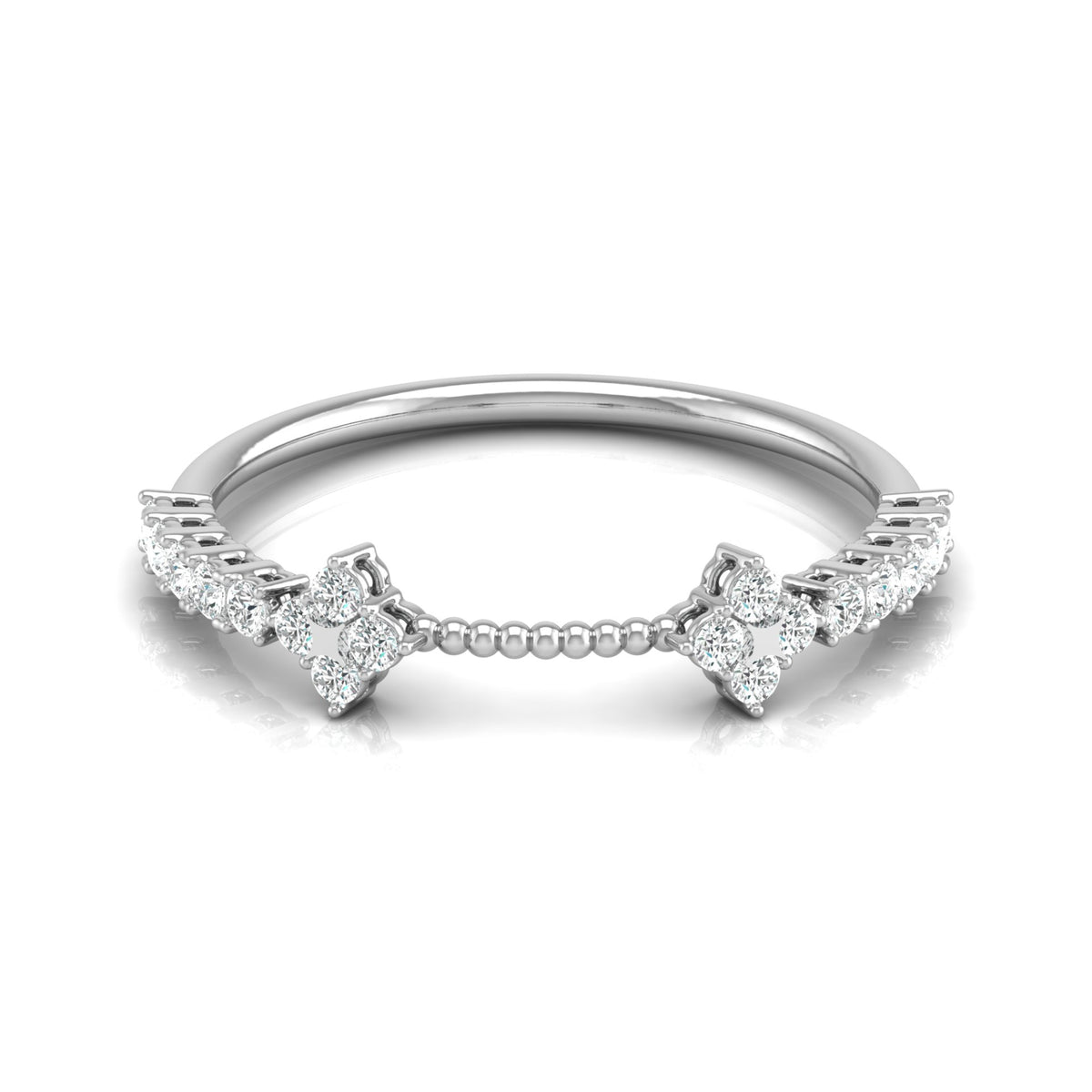 0.23 CT Round Diamond Band Ring Affordable Lab-Grown Diamond Ring in Solid Gold - HIGHCARAT DIAMONDS