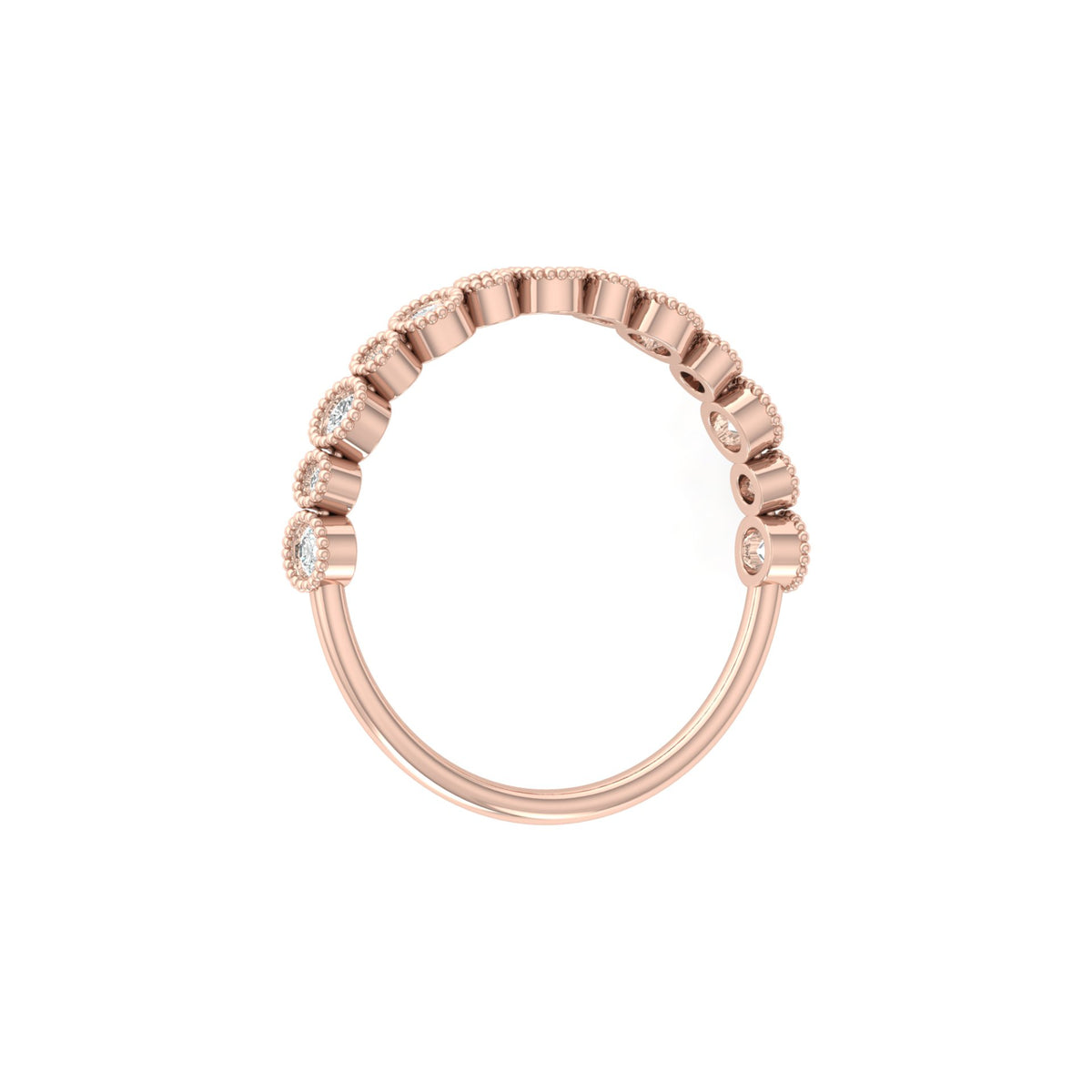 Bezel Set 0.26 CT Classic Band Designed  For Her Elegant & Durable MInimalist Band Ring - HIGHCARAT DIAMONDS