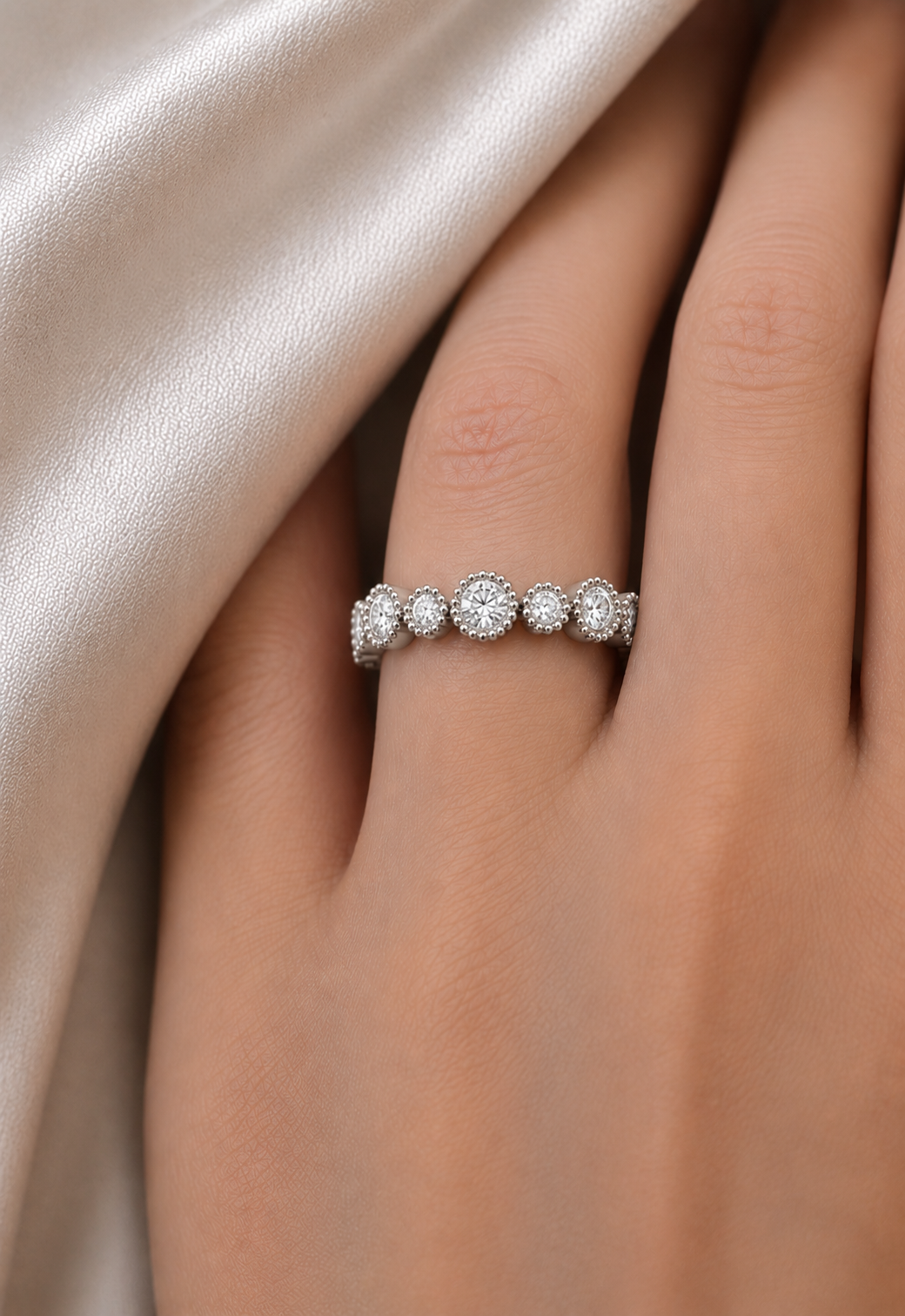 Bezel Set 0.26 CT Classic Band Designed  For Her Elegant & Durable MInimalist Band Ring - HIGHCARAT DIAMONDS
