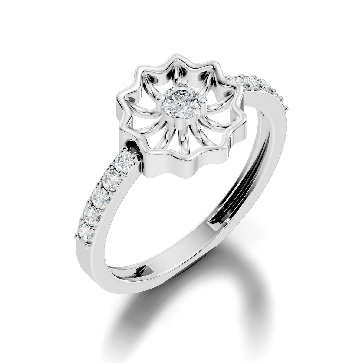 Round Cut Lab Grown & Natural Diamond Unique Delicate Vintage Half Eternity Dainty Wedding Ring For Her - HIGHCARAT DIAMONDS