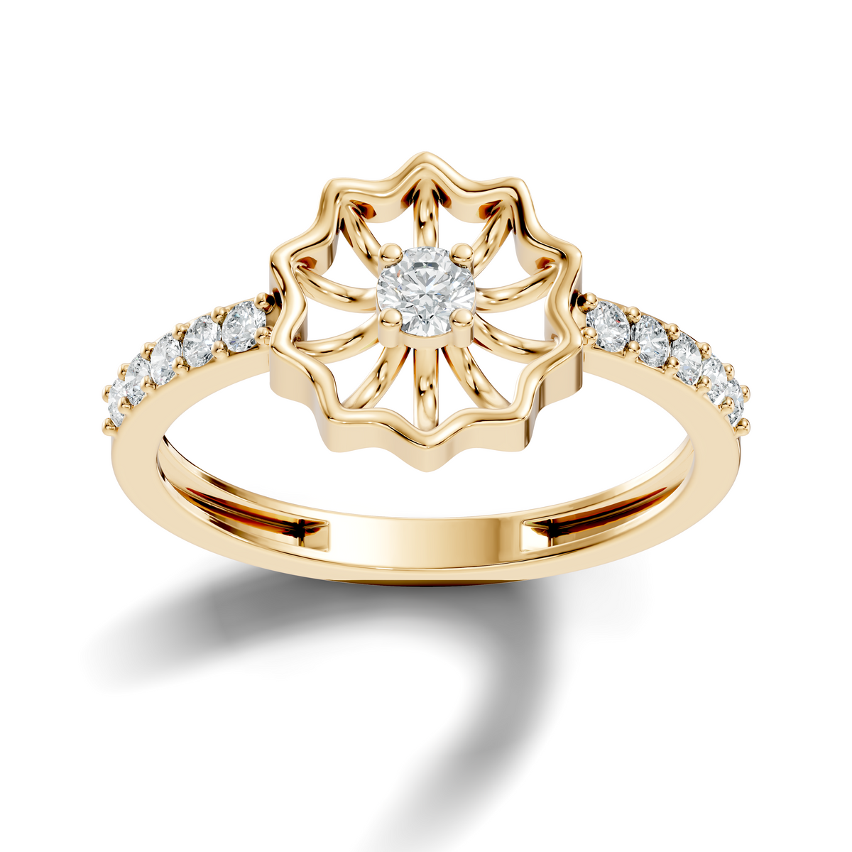 Round Cut Lab Grown & Natural Diamond Unique Delicate Vintage Half Eternity Dainty Wedding Ring For Her - HIGHCARAT DIAMONDS