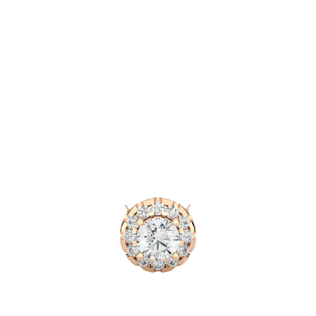 0.34 Carat Round Lab-Grown Diamond Halo pendants Shop elegant Pendant for women & exquisite gold pendant - HIGHCARAT DIAMONDS