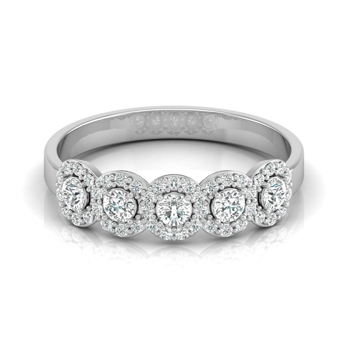 0.45 Carat Round Shaped Diamond Band Stunning Eternity Diamond Band Rings in 14K Solid Gold - HIGHCARAT DIAMONDS