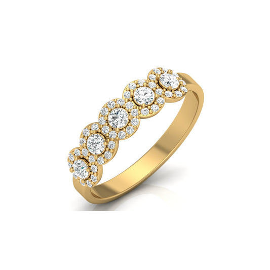 0.45 Carat Round Shaped Diamond Band Stunning Eternity Diamond Band Rings in 14K Solid Gold - HIGHCARAT DIAMONDS