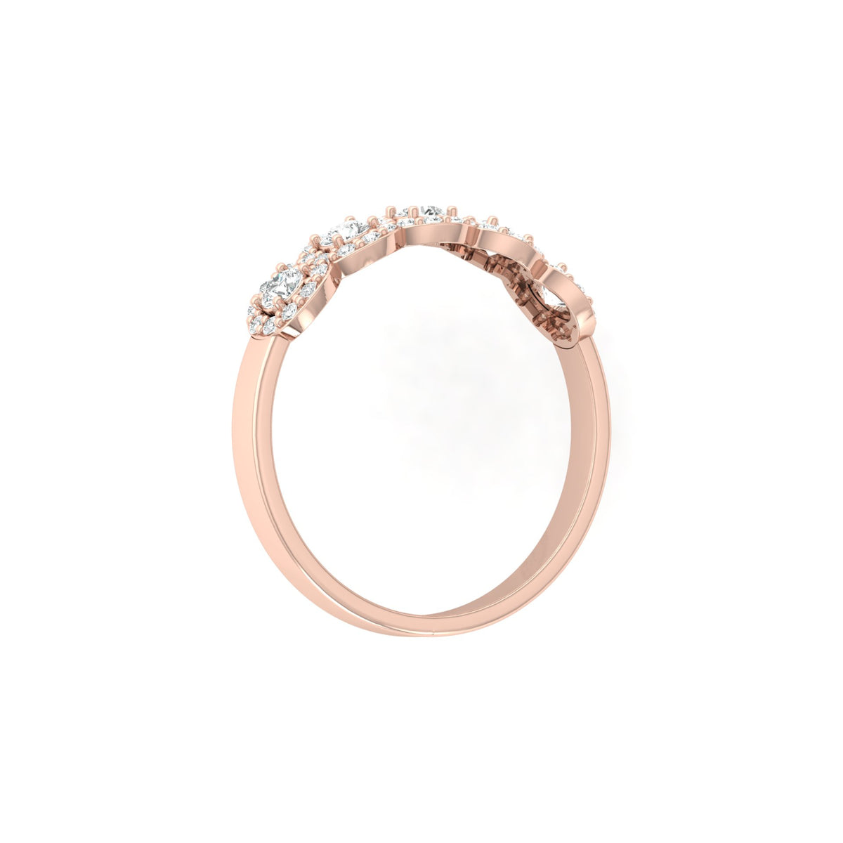 0.45 Carat Round Shaped Diamond Band Stunning Eternity Diamond Band Rings in 14K Solid Gold - HIGHCARAT DIAMONDS