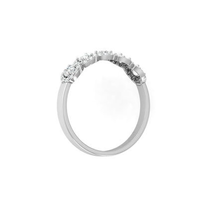 0.45 Carat Round Shaped Diamond Band Stunning Eternity Diamond Band Rings in 14K Solid Gold - HIGHCARAT DIAMONDS