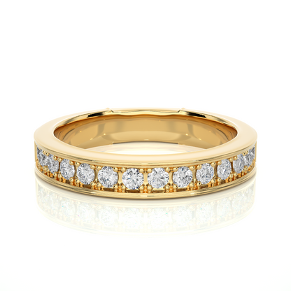 0.49 CT Round Diamond Channel Set Eternity Band Ring Special Anniversary Gift For Women's - HIGHCARAT DIAMONDS