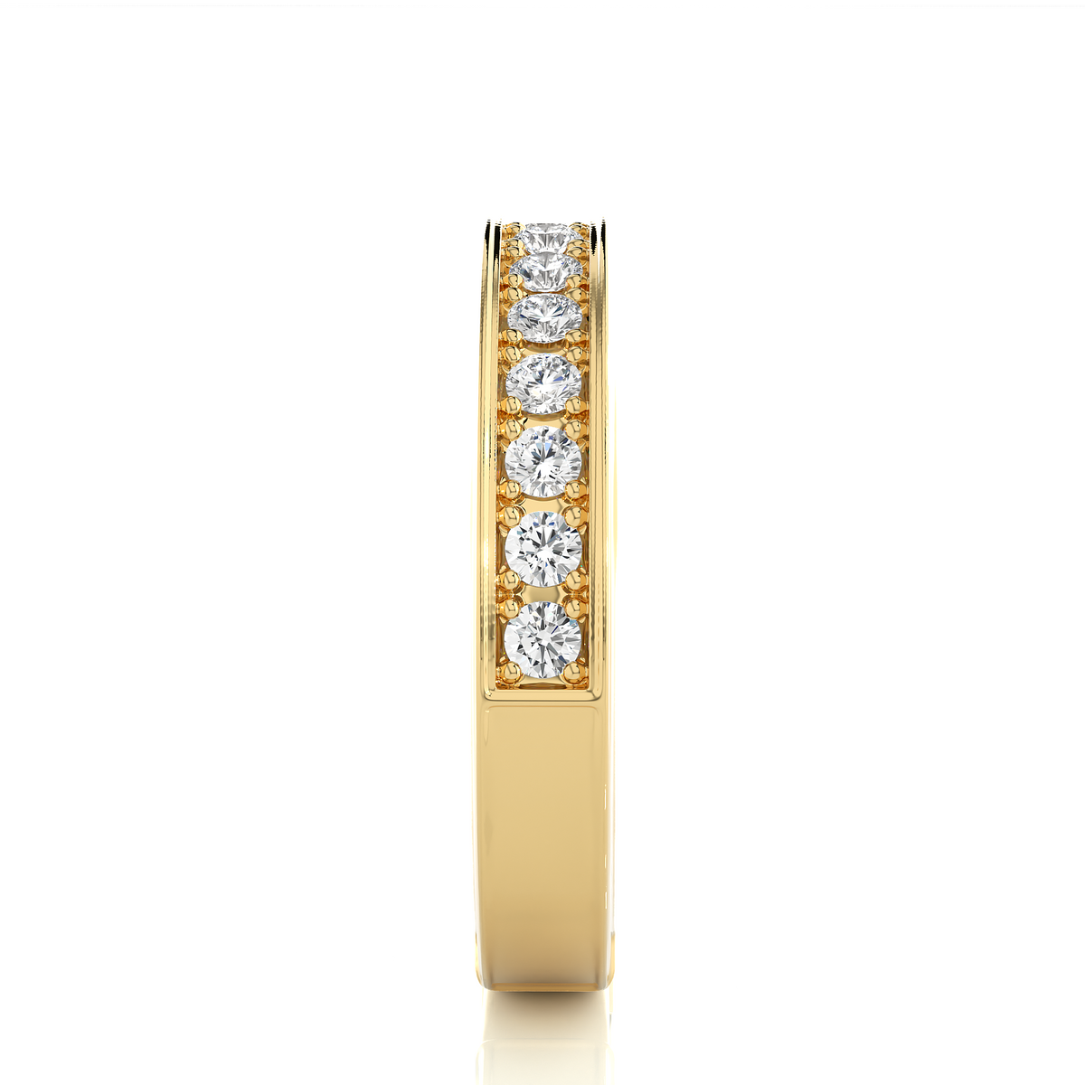 0.49 CT Round Diamond Channel Set Eternity Band Ring Special Anniversary Gift For Women's - HIGHCARAT DIAMONDS