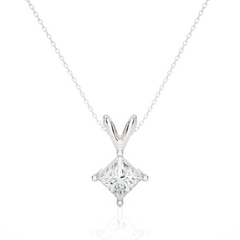 0.50 Carat Lab Grown Diamond Pendant Necklace Top View
