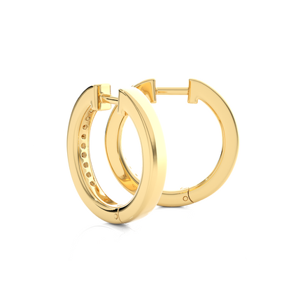 0.52 Carat Diamond Huggie Hoop Earrings For Women's Elegant Everyday Sparkle - HIGHCARAT DIAMONDS