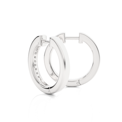 0.52 Carat Diamond Huggie Hoop Earrings For Women's Elegant Everyday Sparkle - HIGHCARAT DIAMONDS