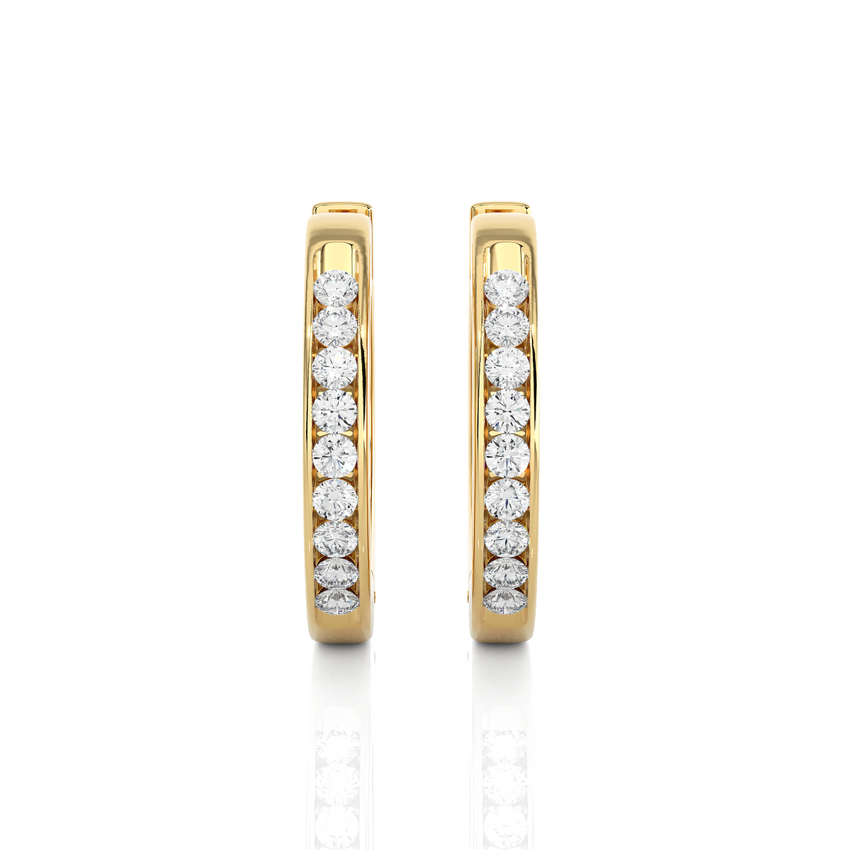 0.52 Carat Diamond Huggie Hoop Earrings For Women's Elegant Everyday Sparkle - HIGHCARAT DIAMONDS
