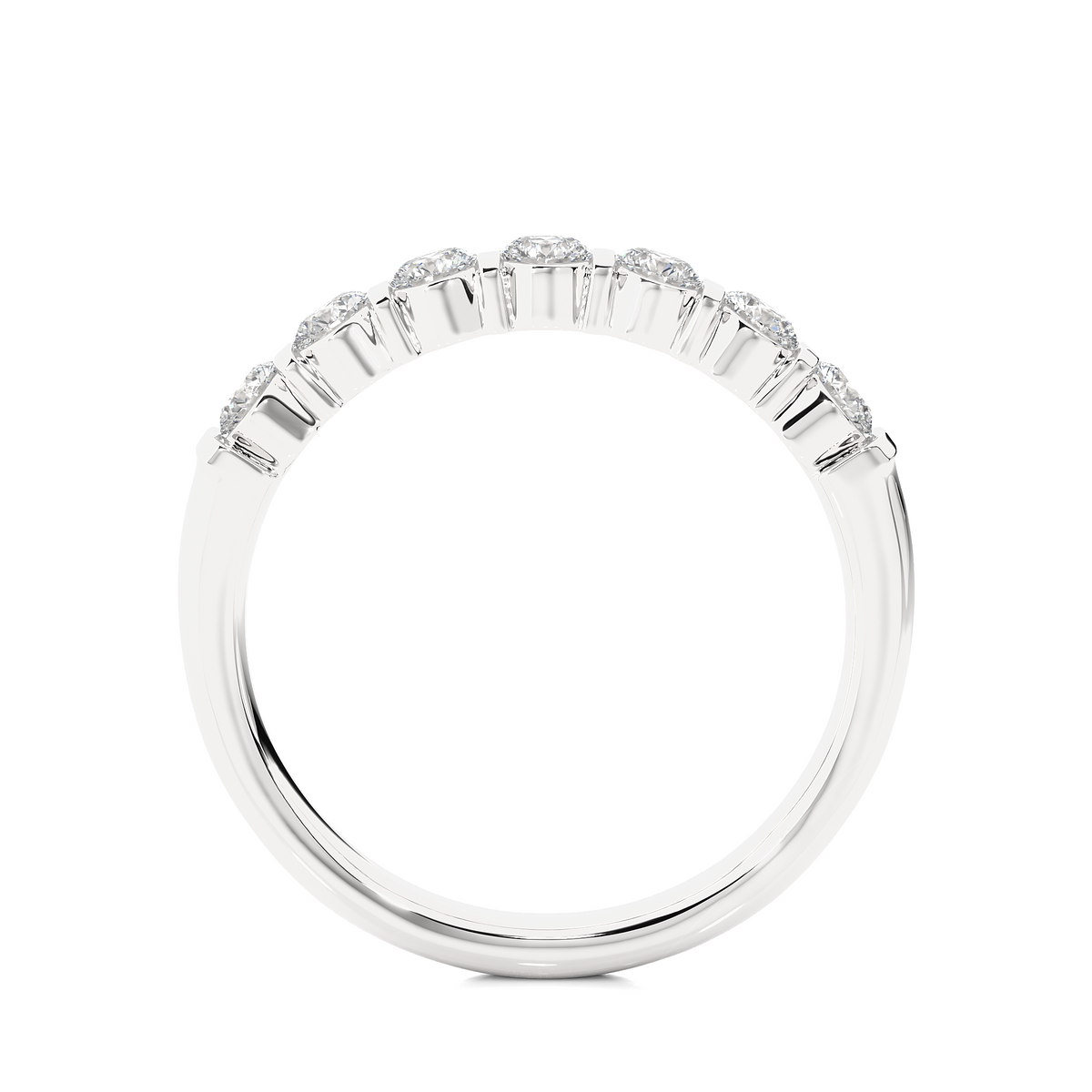 0.52 CT Elegant Diamond Eternity Wedding Band with Sustainable Labgrown Diamonds - HIGHCARAT DIAMONDS