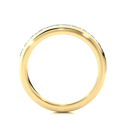 0.55 CT Princess Cut Diamond Eternity Band Ring in 18KT Solid Gold Wedding Jewelry - HIGHCARAT DIAMONDS