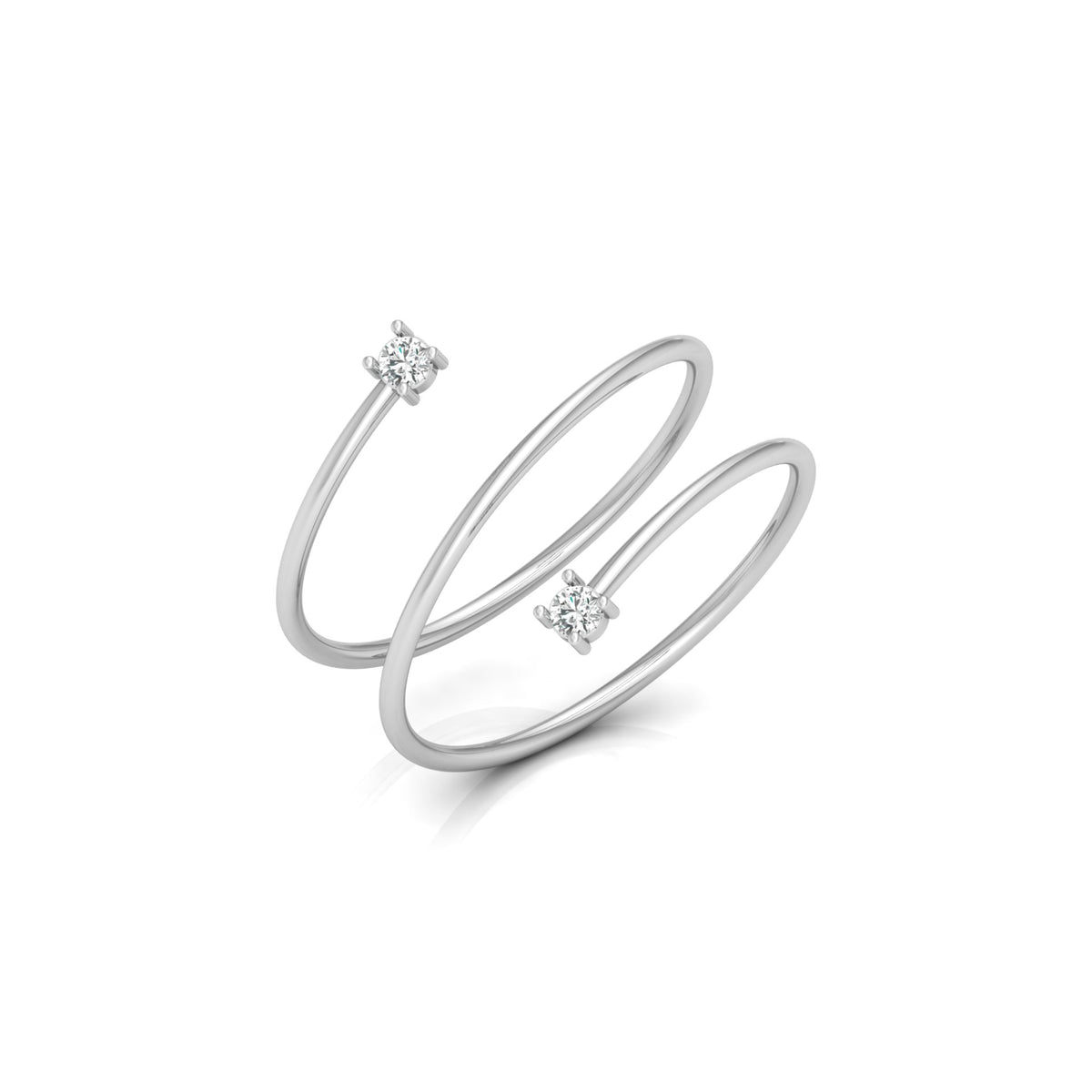 0.60 CT Twisted Round Diamond Band Ring for Women in 14KT Gold Anniversary Gift Lab Grown or Natural - HIGHCARAT DIAMONDS