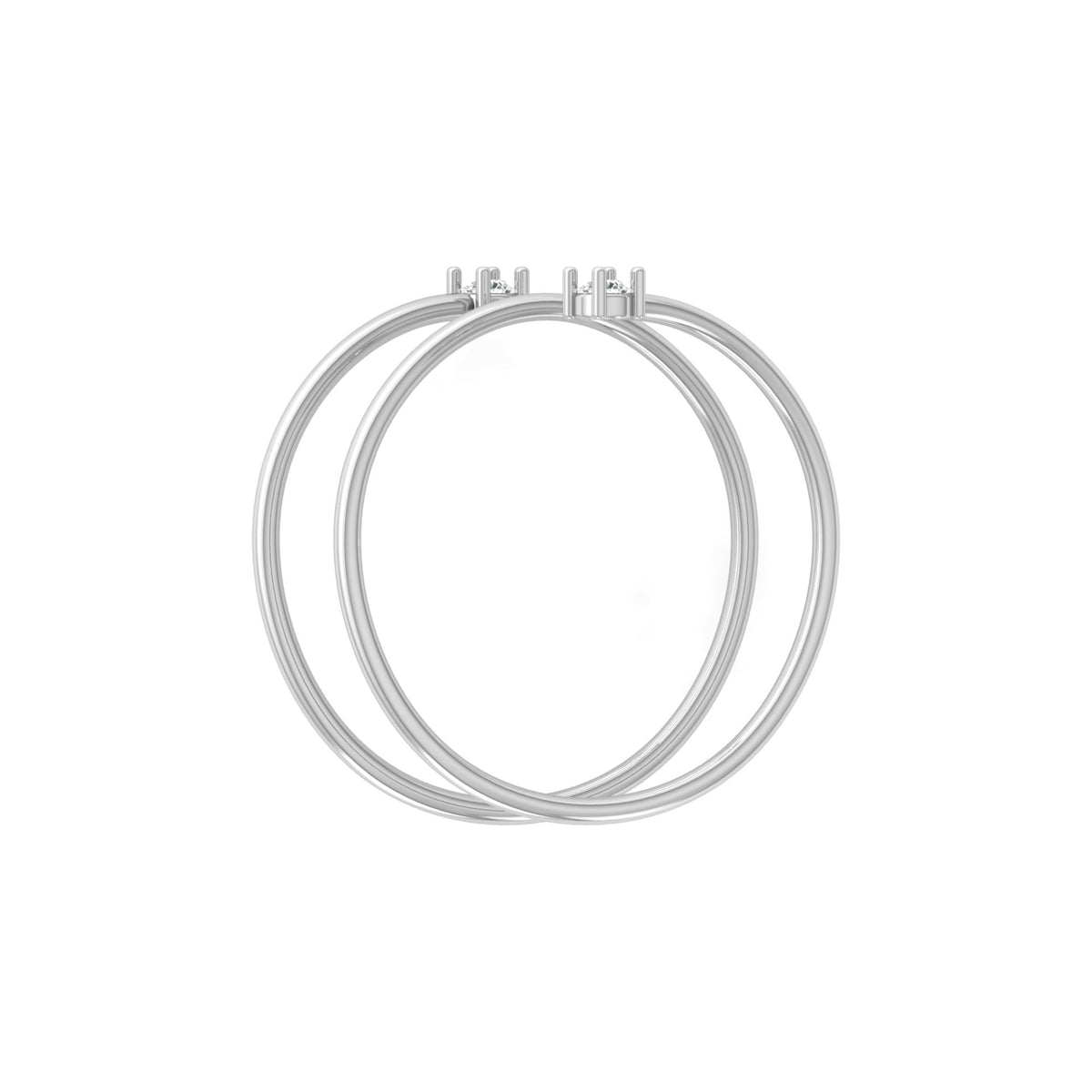 0.60 CT Twisted Round Diamond Band Ring for Women in 14KT Gold Anniversary Gift Lab Grown or Natural - HIGHCARAT DIAMONDS