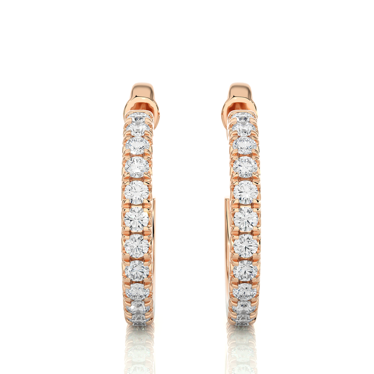 0.70 CT Round Cut Dainty Diamond Huggie Earrings Perfect Gift For Her - HIGHCARAT DIAMONDS