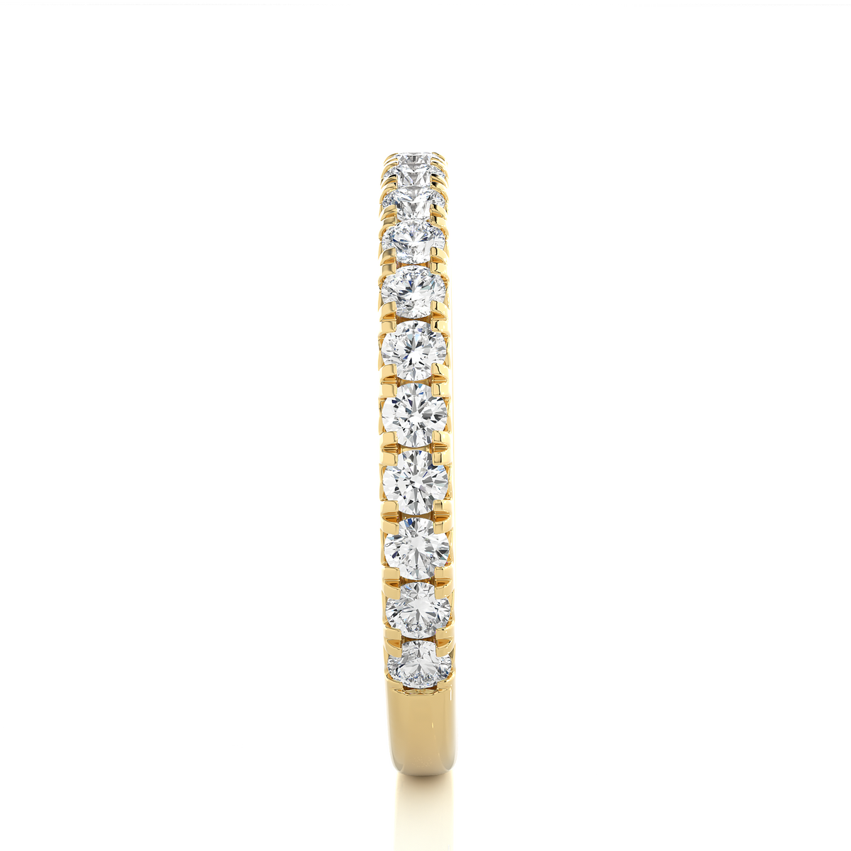 0.73 CT Round Cut Elegant Prong Set Labgrown Or Natural Diamond Wedding Band For Women's - HIGHCARAT DIAMONDS