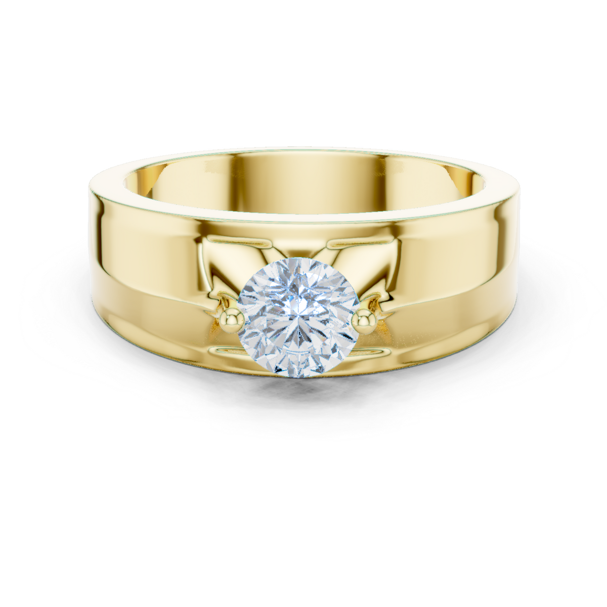 Round Shape Lab Grown Diamond Vintage Art Deco Classic Look Diamond ring For Men - HIGHCARAT DIAMONDS