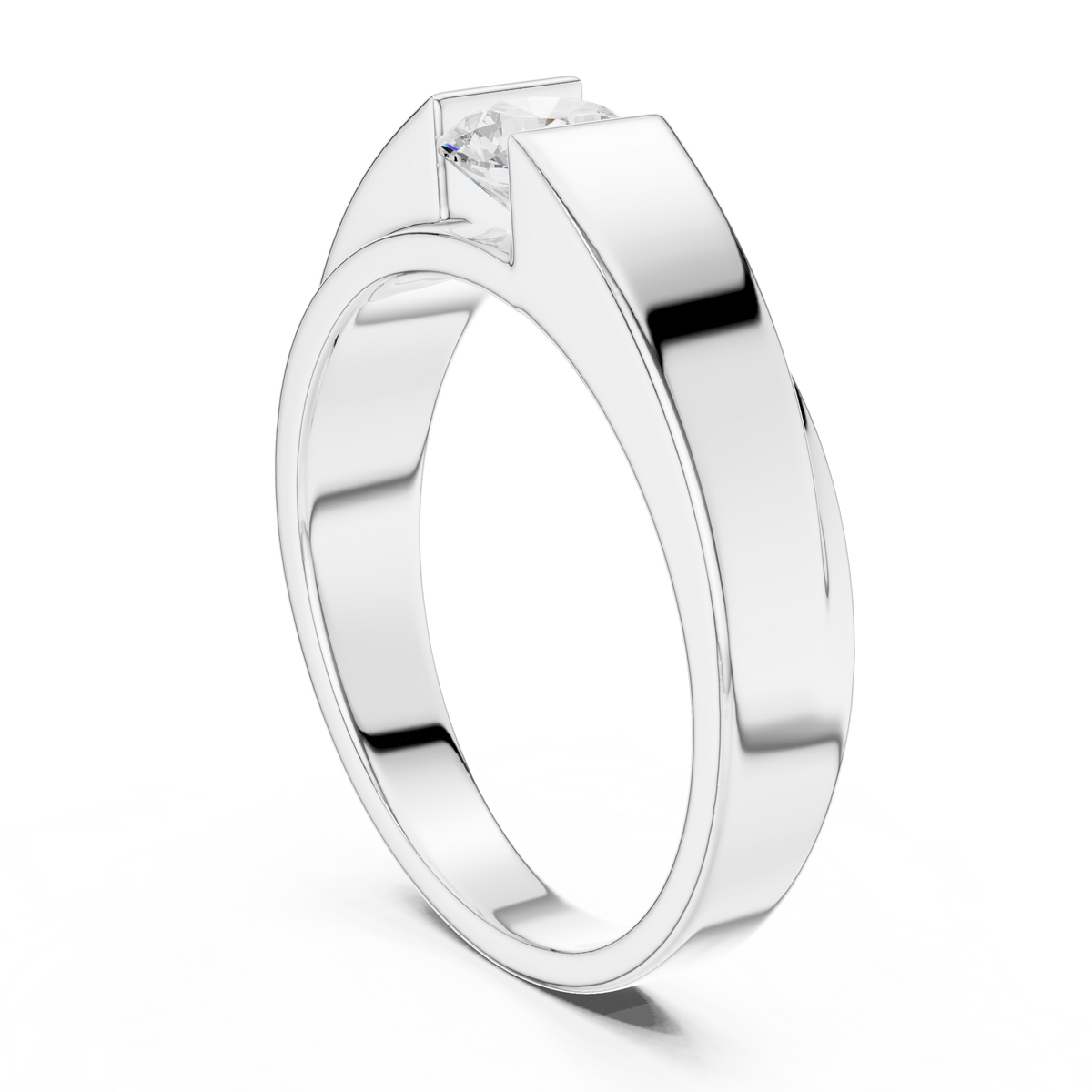 Men's Round Shapes Lab Grown Diamond 14k Solid Gold Stunning Wedding Wear Ring - HIGHCARAT DIAMONDS