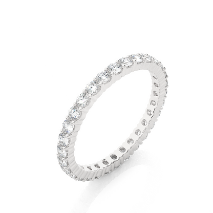0.90 CT Lab or Natural Diamond  Full Eternity  Round Diamond Wedding Band Luxury Gift - HIGHCARAT DIAMONDS
