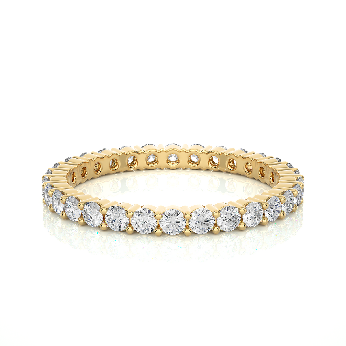 0.90 CT Lab or Natural Diamond  Full Eternity  Round Diamond Wedding Band Luxury Gift - HIGHCARAT DIAMONDS