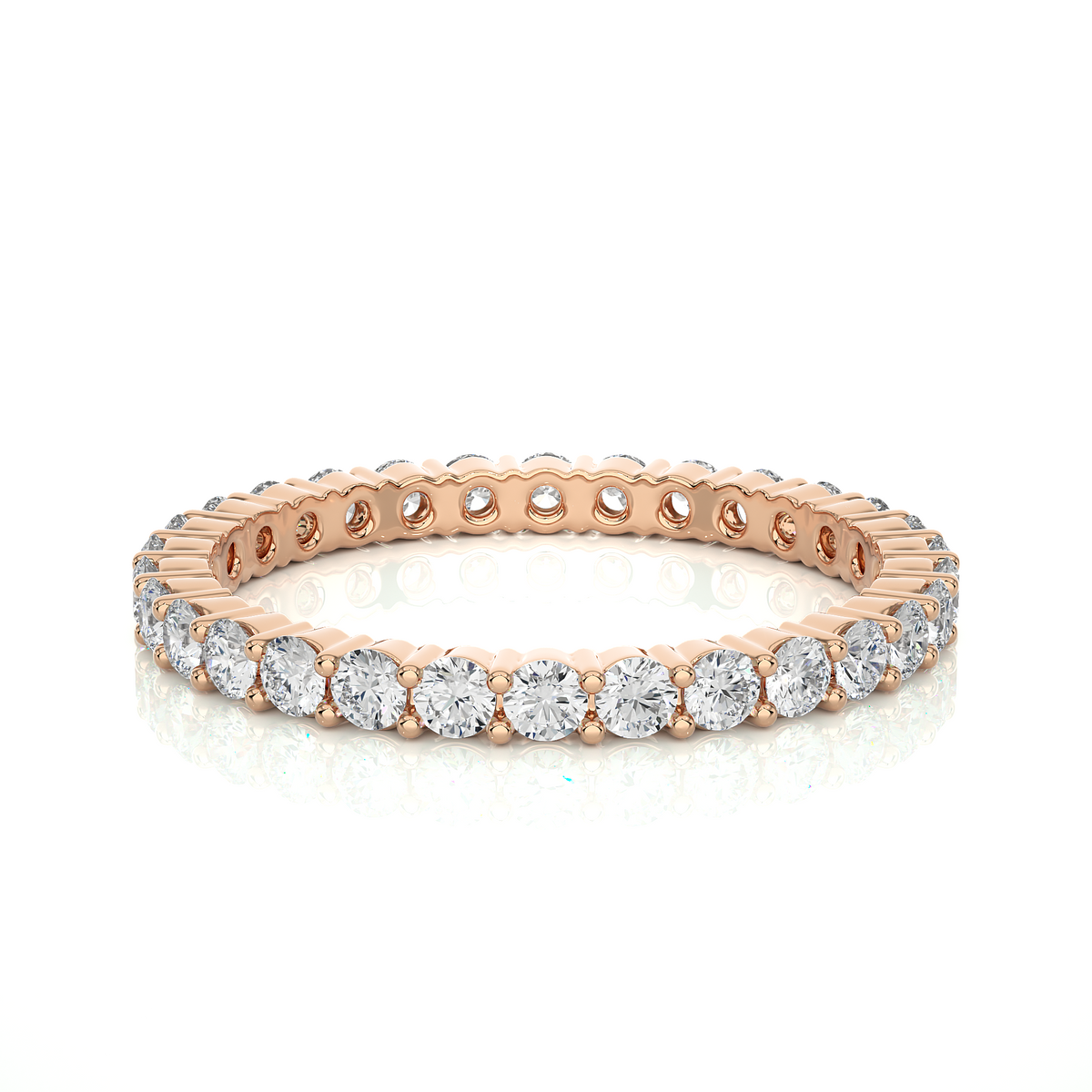 0.90 CT Lab or Natural Diamond  Full Eternity  Round Diamond Wedding Band Luxury Gift - HIGHCARAT DIAMONDS