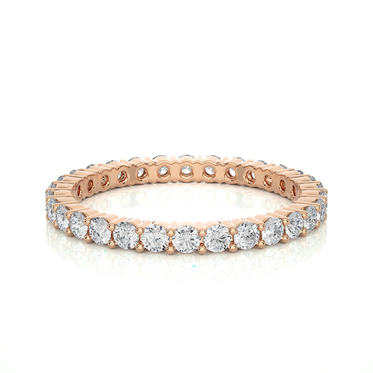 0.90 CT Lab or Natural Diamond  Full Eternity  Round Diamond Wedding Band Luxury Gift - HIGHCARAT DIAMONDS