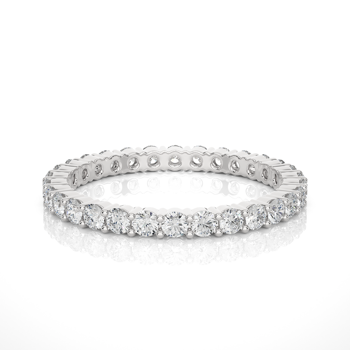 0.90 CT Lab or Natural Diamond  Full Eternity  Round Diamond Wedding Band Luxury Gift - HIGHCARAT DIAMONDS