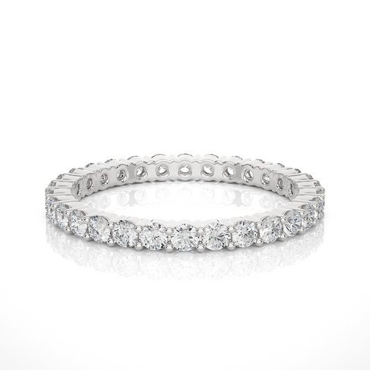 0.90 CT Lab or Natural Diamond  Full Eternity  Round Diamond Wedding Band Luxury Gift - HIGHCARAT DIAMONDS