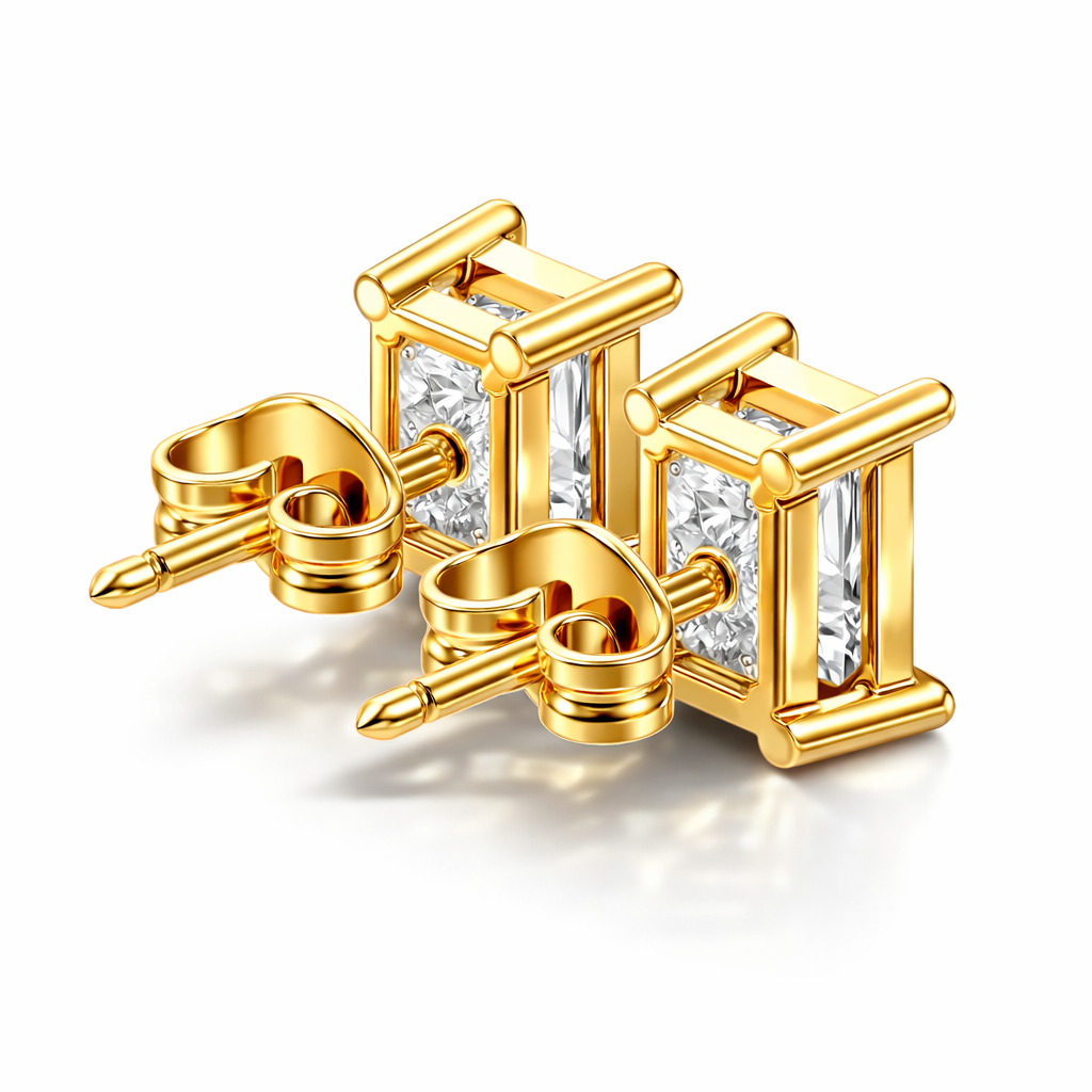 0.92 Carat Emerald Cut Lab-Grown Diamond Stud Earrings Eco-Friendly Gift For Her - HIGHCARAT DIAMONDS