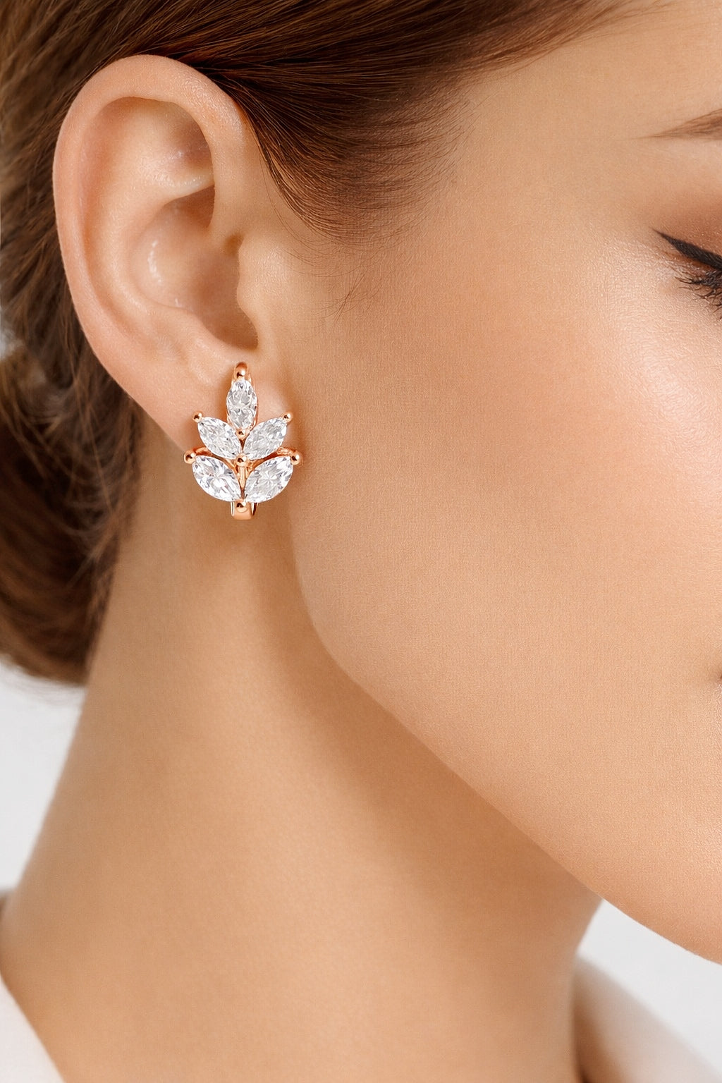 14K Solid Gold 1 Ct Marquise Cut Diamond Hoop Earrings Timeless Women's Jewelry - HIGHCARAT DIAMONDS #wearthelook