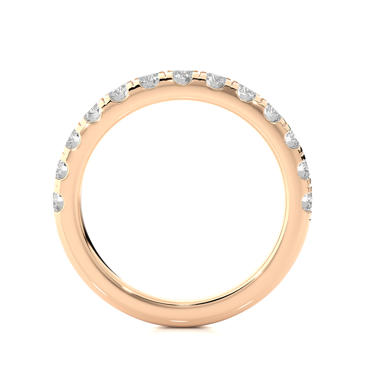 1.01 CT Labgrown Round Diamond Women's Wedding Band Stunning Eternal Sparkle - HIGHCARAT DIAMONDS