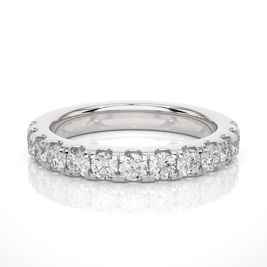 1.01 CT Labgrown Round Diamond Women's Wedding Band Stunning Eternal Sparkle - HIGHCARAT DIAMONDS