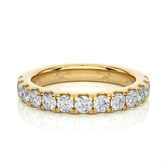 1.01 CT Labgrown Round Diamond Women's Wedding Band Stunning Eternal Sparkle - HIGHCARAT DIAMONDS