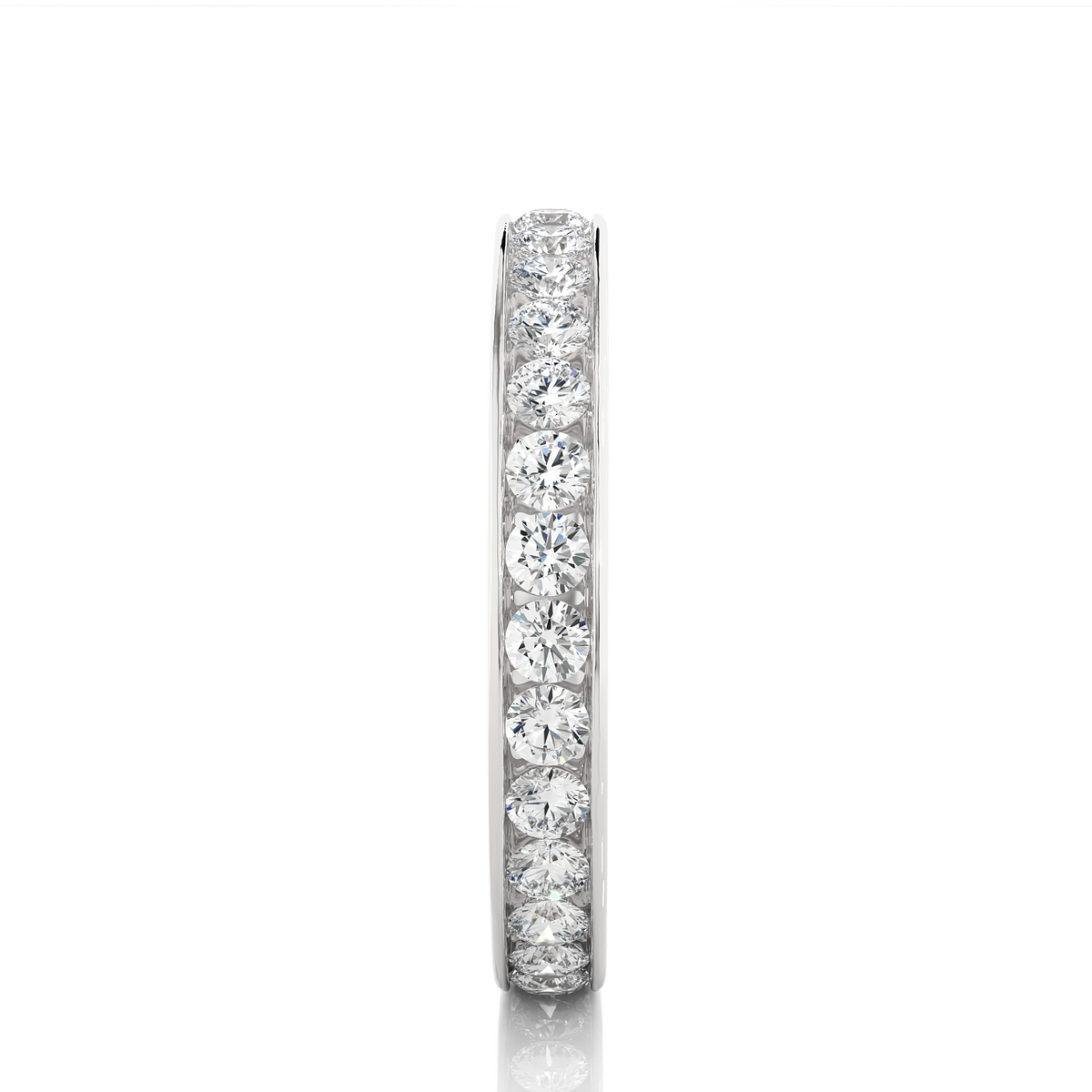 1.04 CT Round Shaped Classic Lab Grown/ Natural Diamond Eternity Band Ring Timeless Circle Of Sparkle - HIGHCARAT DIAMONDS