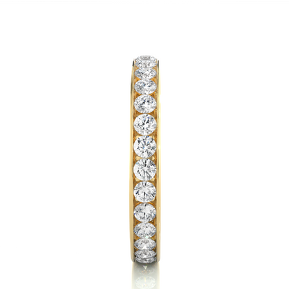 1.04 CT Round Shaped Classic Lab Grown/ Natural Diamond Eternity Band Ring Timeless Circle Of Sparkle - HIGHCARAT DIAMONDS