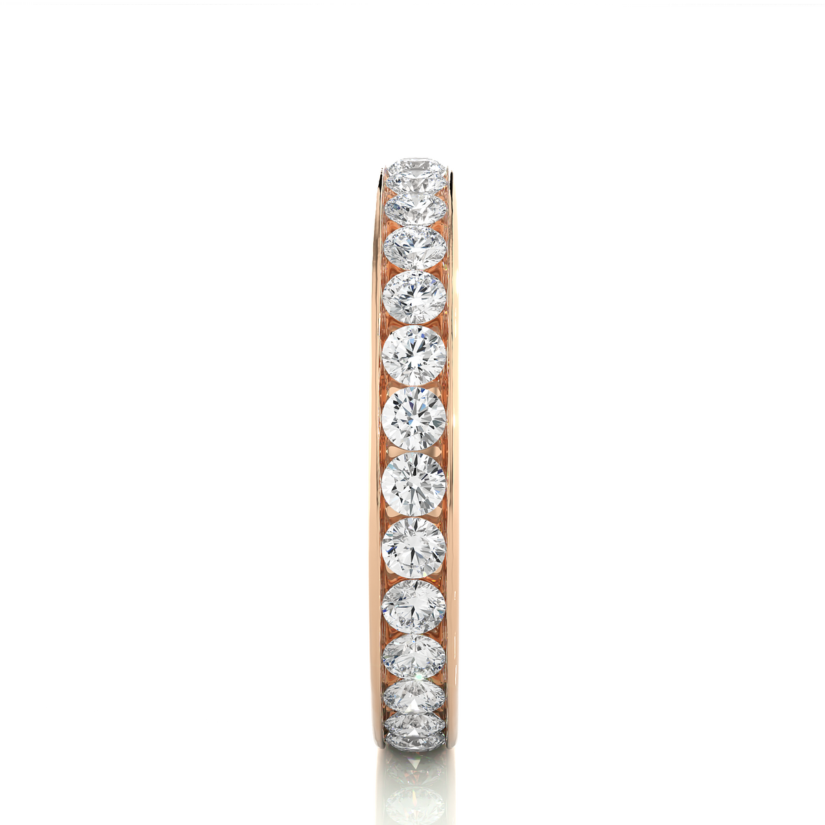 1.04 CT Round Shaped Classic Lab Grown/ Natural Diamond Eternity Band Ring Timeless Circle Of Sparkle - HIGHCARAT DIAMONDS