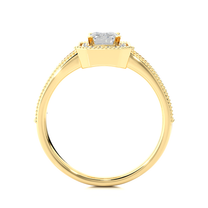 1.06 CT emerald and round cut lab grown diamond wedding ring in a dazzling  new look - HIGHCARAT DIAMONDS