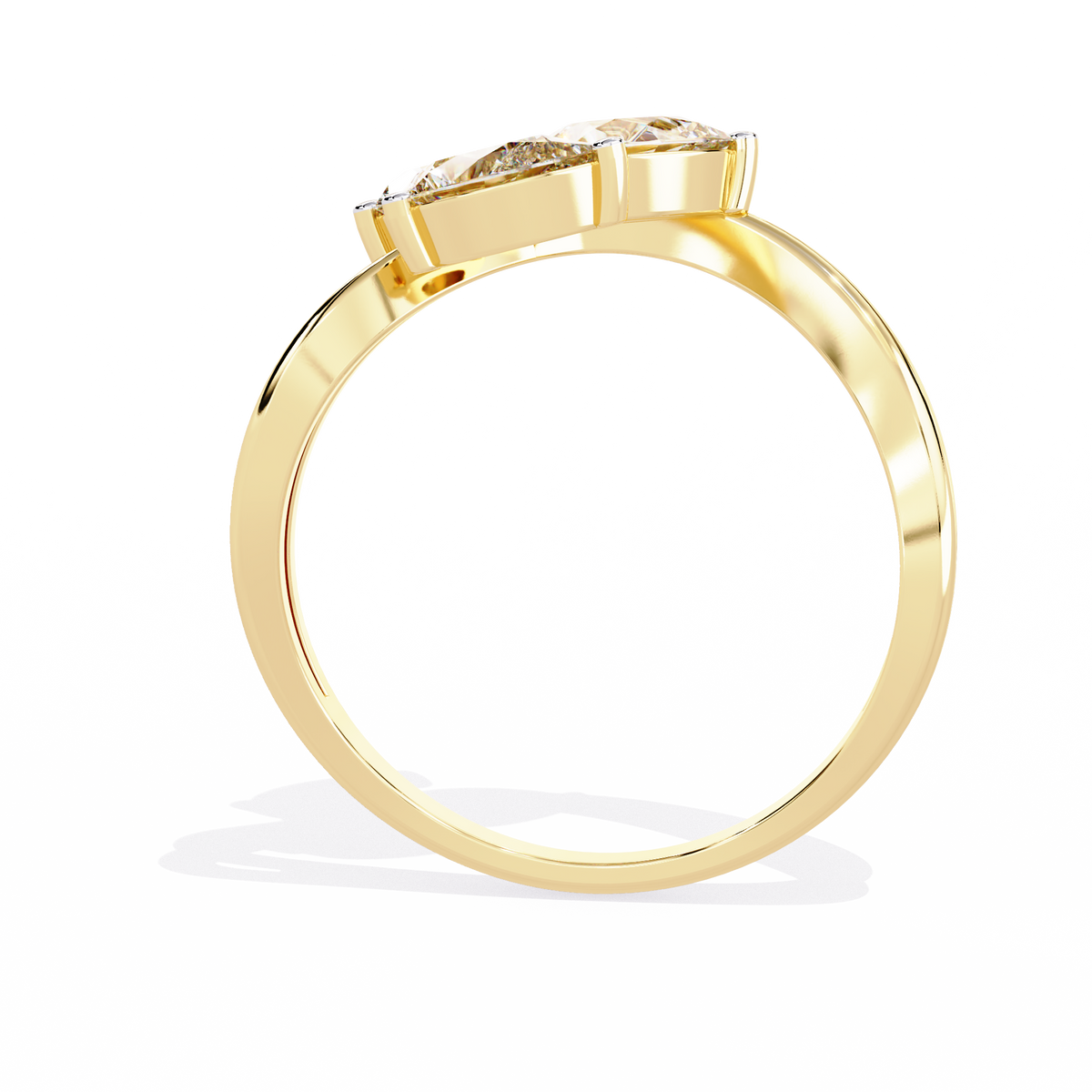 1.06CT Pear Cut Lab Grown Diamond Delicate Sparkling Three Stone Ring Gift For Her - HIGHCARAT DIAMONDS