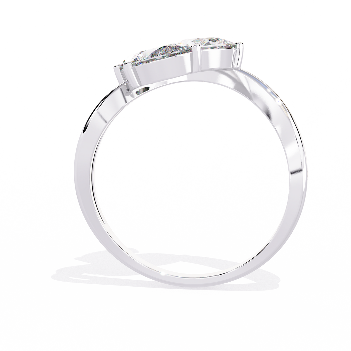 1.06CT Pear Cut Lab Grown Diamond Delicate Sparkling Three Stone Ring Gift For Her - HIGHCARAT DIAMONDS