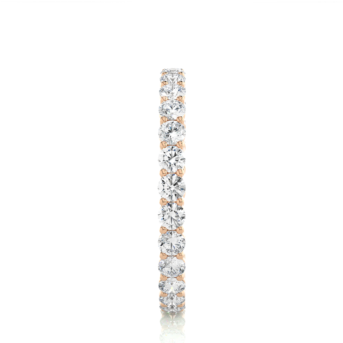 1.12 Carat Round Shaped Lab Grown Diamond & Natural 10k Solid Gold  Eternity Band Ring For Women's - HIGHCARAT DIAMONDS