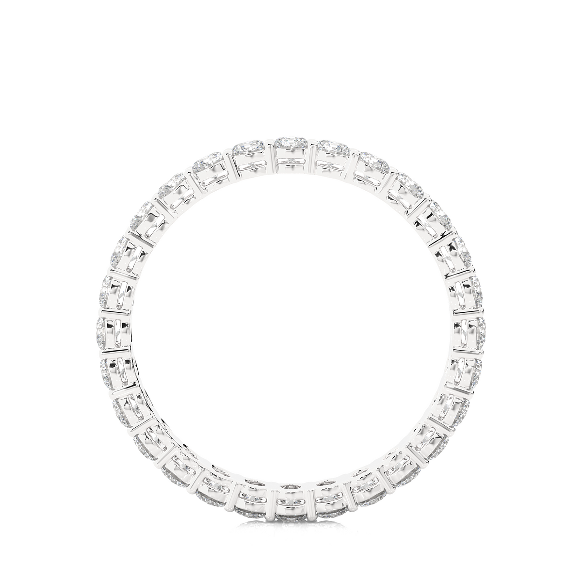 1.12 Carat Round Shaped Lab Grown Diamond & Natural 10k Solid Gold  Eternity Band Ring For Women's - HIGHCARAT DIAMONDS