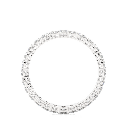 1.12 Carat Round Shaped Lab Grown Diamond & Natural 10k Solid Gold  Eternity Band Ring For Women's - HIGHCARAT DIAMONDS