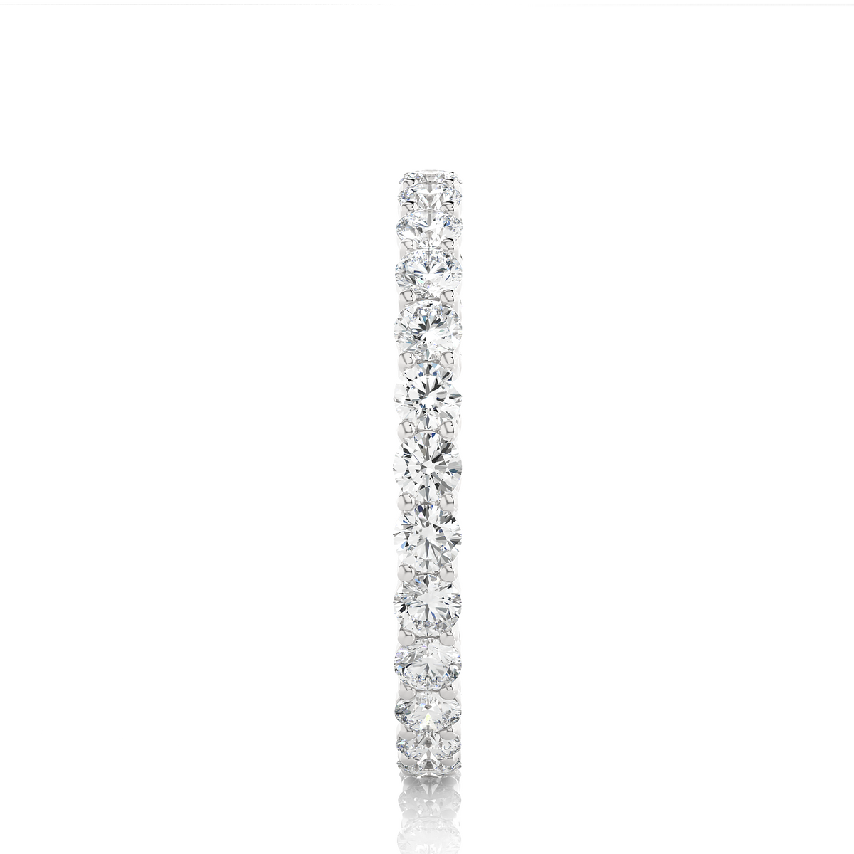 1.12 Carat Round Shaped Lab Grown Diamond & Natural 10k Solid Gold  Eternity Band Ring For Women's - HIGHCARAT DIAMONDS