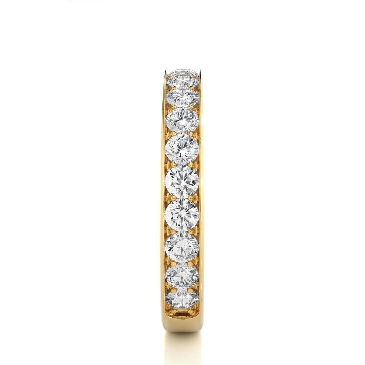 1.12 CT Minimalist Stackable Band Ring Elegant Everyday Jewelry With Round Labgrown Diamond - HIGHCARAT DIAMONDS