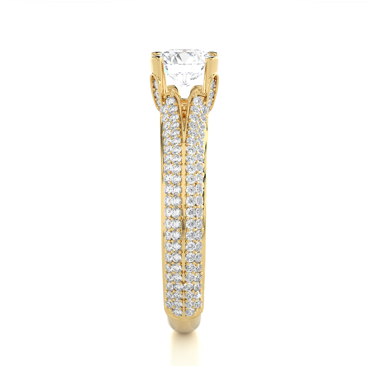 1.13 CT Colorless Round Shape Lab Grown Diamond Ring, 14K Solid Gold Perfect, Stunning proposal Ring - HIGHCARAT DIAMONDS
