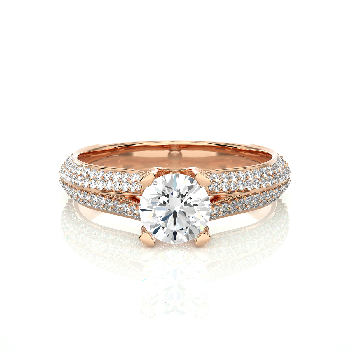 1.13 CT Colorless Round Shape Lab Grown Diamond Ring, 14K Solid Gold Perfect, Stunning proposal Ring - HIGHCARAT DIAMONDS