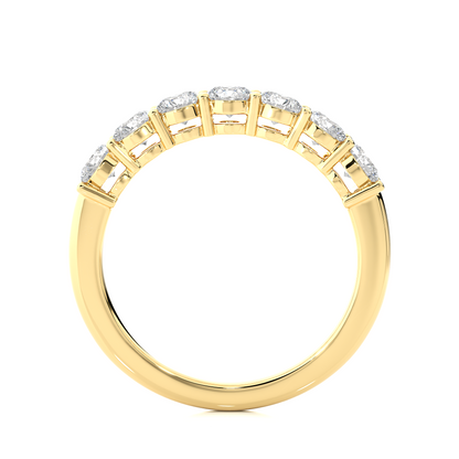 1.13 CT Labgrown Diamond Half Eternity Band Round Shaped Ecofriendly gift for Special one - HIGHCARAT DIAMONDS