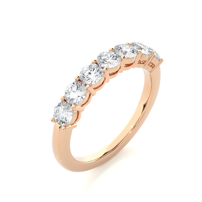 1.13 CT Labgrown Diamond Half Eternity Band Round Shaped Ecofriendly gift for Special one - HIGHCARAT DIAMONDS